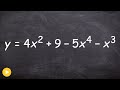 Polynomial End Behavior and Arrangement