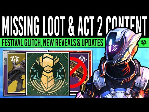 Destiny 2: FESTIVAL BROKEN & ACT 2 CONTENT! Missing LOOT, Tomb Info, Apollo OST, New Reveals