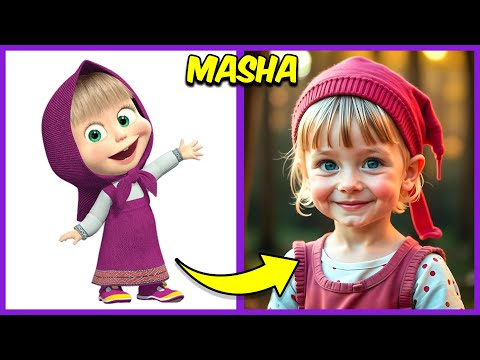 Masha and the Bear Characters as HUMANS + Guess the Characters by Voice! 🎤👦🐻