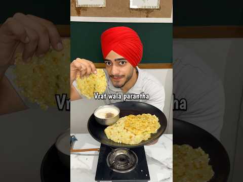 Vrat wale parantha ki recipe 😱 | street food | navratri special ​⁠@Param_aedy #shorts #shortsfeed
