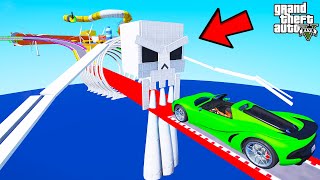 FRANKLIN TRIED SKELETON PARKOUR RAMP CHALLENGE IN GTA 5 | SHINCHAN and CHOP