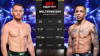 Jack Della Maddalena vs Carlos Prates Full Fight - UFC 5 Fight Night