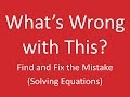 Correcting Mistakes in Equations