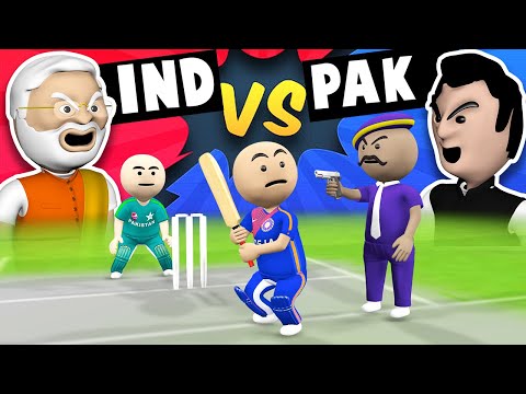 3D ANIM COMEDY - CRICKET INDIA VS PAKISTAN || PART 1947 || LAST OVER