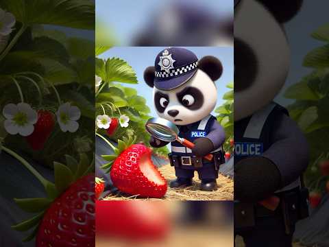 Who stole the strawberries from the farm? 🍓😭😂 #panda #ai #cute #funny #funnystories