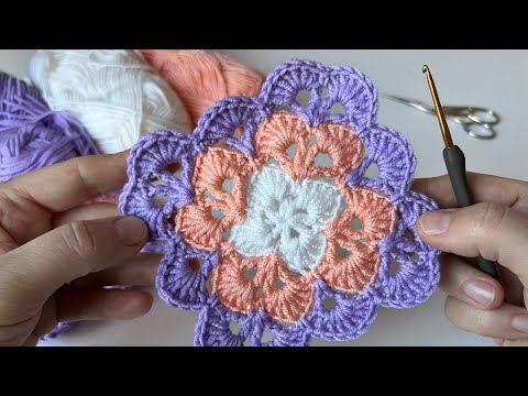 TEK KARE MOTİFTEN TIĞ İŞİ ÖRGÜ BATTANİYE MODELLERİ 💕 KARE MOTİF EKLEME #tutorial #grannysquare