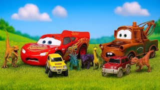 🦖🏎️ ¡Los dinosaurios de Mate se escaparon! 😱 | Aventura con los juguetes de Rayo McQueen
