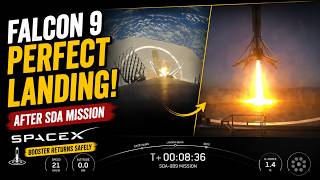 Falcon 9 Booster Lands Perfectly After SDA Mission | SpaceX Landing 🛬