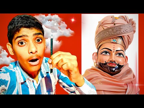 खाटू श्याम जी का Sketch बनाया | Khatu Shyam Ji Drawing | Artist Satyam Kumar 🔱| vlog-22