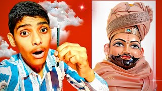 खाटू श्याम जी का Sketch बनाया | Khatu Shyam Ji Drawing | Artist Satyam Kumar 🔱| vlog-22
