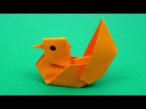 How to make an origami duck. DIY paper duck