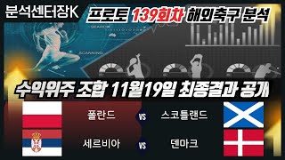 [분석센터장K] 축구승무패 & 프로토분석 139회차 화요일 경기분석  #승무패 #프로토 #분석센터장K