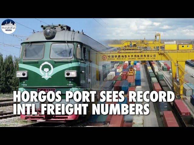Record China-Europe freight numbers at Horgos Railway Port in Xinjiang