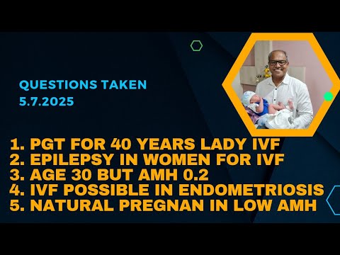 Is it necessary to PGT at 40 +, Epilepsy in women, in child? Questions Taken 5.7.2025