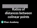Understanding Collinear Points and Ratios