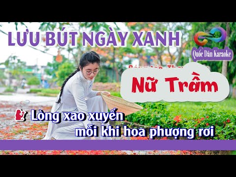 Karaoke Lưu Bút Ngày Xanh | Bolero Studio | Tone Nữ Trầm (A#m,Tp:83) | Quốc Dân Karaoke