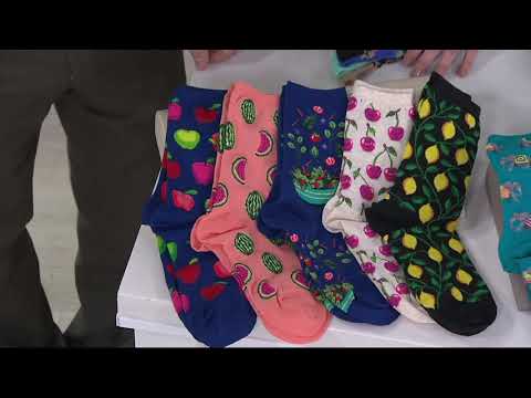 Hot Sox Novelty Socks Set of 5 on QVC