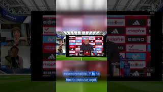 Periodista enfrenta a Luis de la Fuente en zona mixta