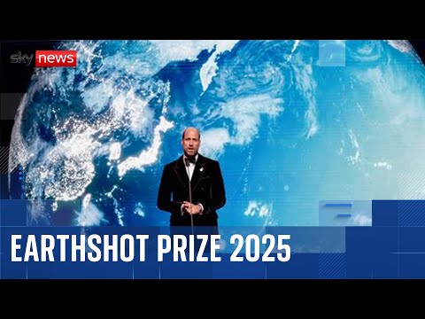 YouTube video thumbnail: Prince William Hails 'World's True Action Heroes' at Earthshot Awards