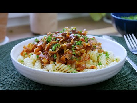 Spitzkohl Pasta á la "Bolognese" Art mit Hackfleisch Tomaten Sauce | Rezept | Schnell | Einfach