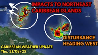 Tropical Disturbance to Bring Impacts to Caribbean Islands, Formation Chance Increases • 21/08/25