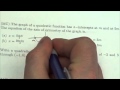 Axis of Symmetry in Quadratic Functions