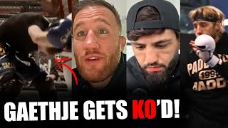 Justin Gaethje Gets Dropped via Headkick before the Pimblett Fight & Presses Sparring Partner!