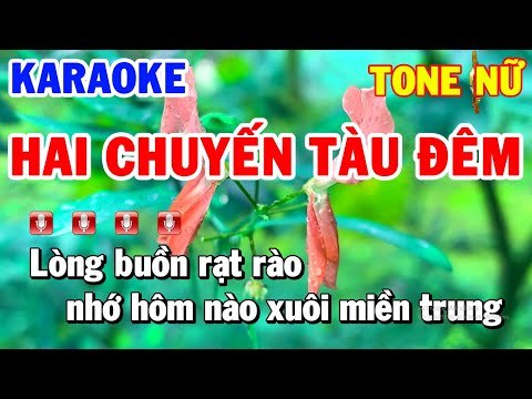 Karaoke Nhạc Sống Hai Chuyến Tàu Đêm | Rumba Tone Nữ Am Beat Hay