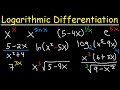Differentiating Logarithmic and Exponential Functions