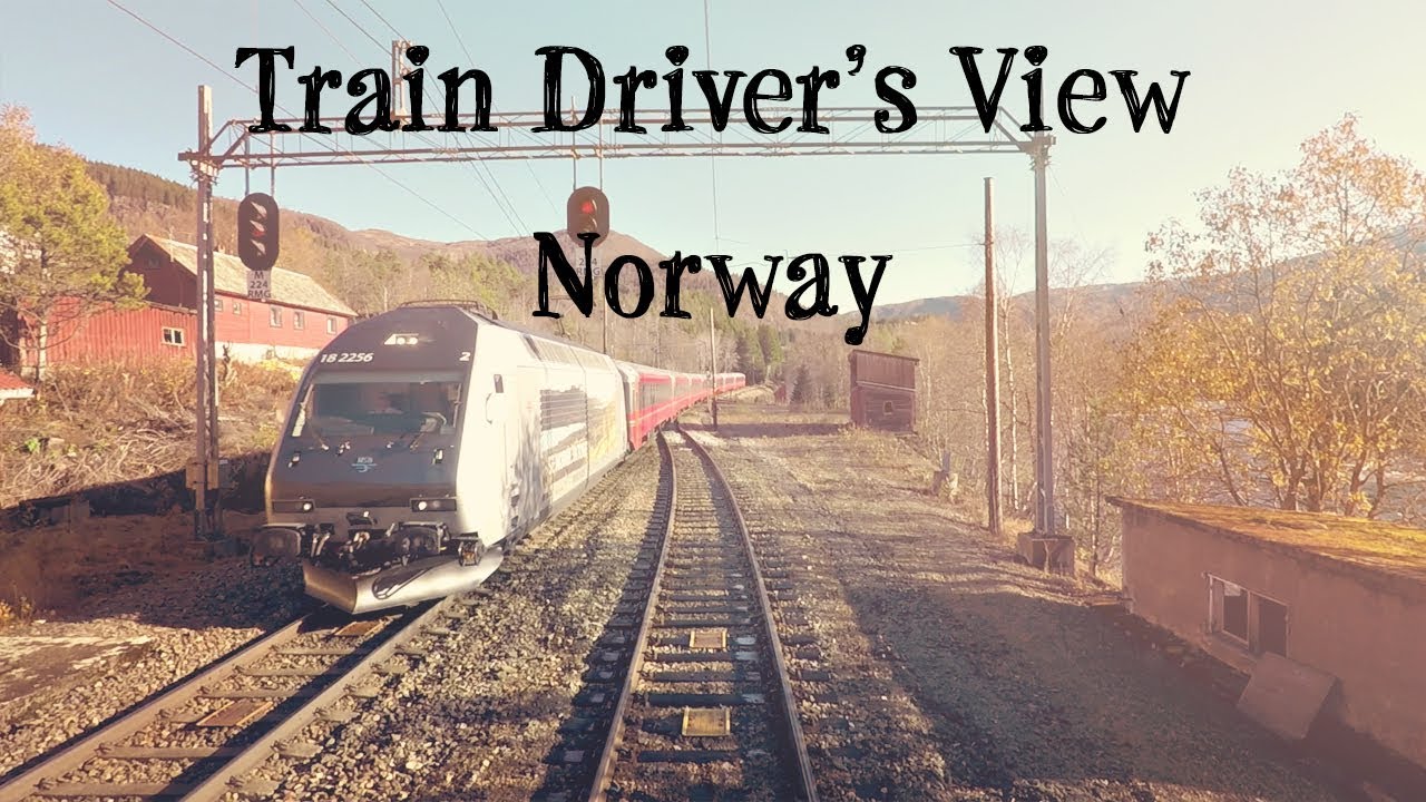 TRAIN DRIVER'S VIEW: Engine pickup and sunshine all the way (Bergen - l) - RailCowGirl