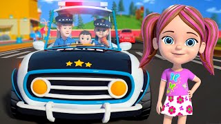 Wheels On The Police Car Song and Learning Nursery Rhymes for Kids