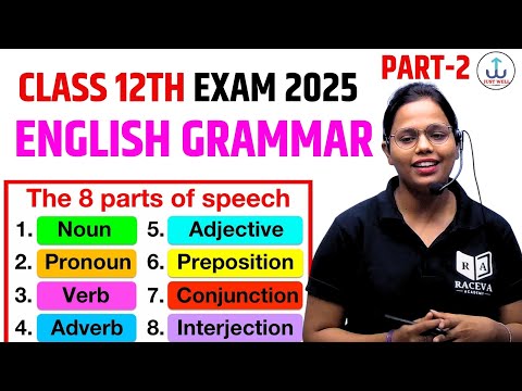 class 12th English grammar parts of speech | 12th English Grammar important topics