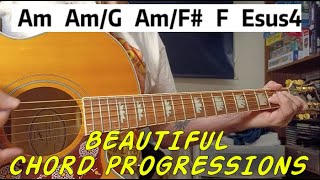 Beautiful Chord Progressions - Guitar Lesson With TABS #guitarlesson