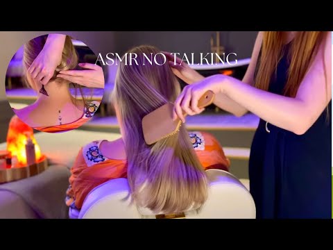 ASMR So Many Tingles ~ Hair Brushing,Nape & Scalp Attention & Light Scratching on Lyndsey No Talking