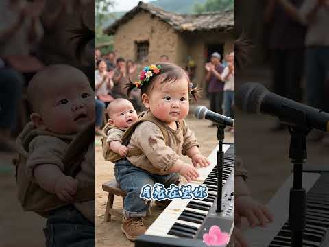 Cute baby, healing, so cute, everything can plant grass