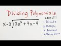 Dividing Polynomials Using Long Division