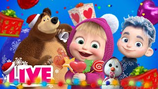 🔴 LIVE STREAM 🎬Masha and the Bear ▶️ Watch Favorite Christmas and Winter Episodes All Day Long!✨🎄