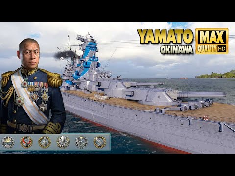 battleship Yamato activates Yamamoto on map Okinawa   World of Warships