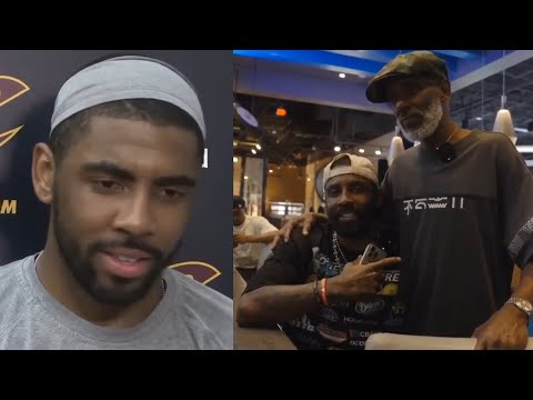 Kyrie Irving recreates interview when asked if LeBron was a "father figure" 😂