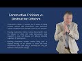 Constructive vs Destructive Criticism