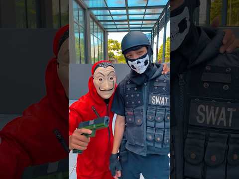 Money Heist vs Police Part8 #moneyheist #parkour #police #escape #shorts #getgo