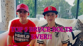 Me and Finnley, both rate are top five Bruce Bolts ever made in history!!!! #youtube #baseball 