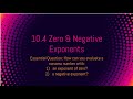 Understanding Zero and Negative Exponents