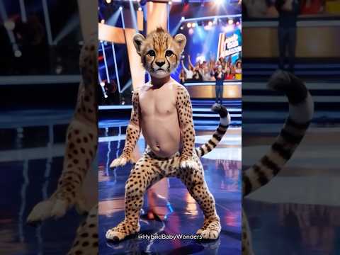 A Baby Performs a Fusion with Cheetah on AGT #americagottalent #agt #magic #talent #shorts
