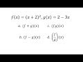 Function Operations and Properties