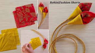 Latest blouse back neck fabric latkan making | How to make fabric latkan | Simple&easy method