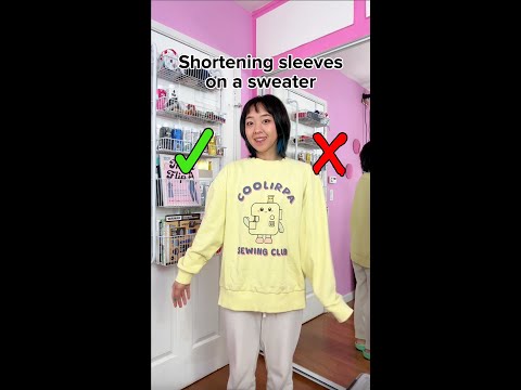 How to shorten sleeves on a sweater or hoodie | Sewing tutorial