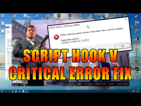 script hook v critical error gta v