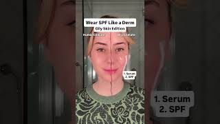 Layer Sunscreen Like a Derm: Oily Skin Edition #shorts