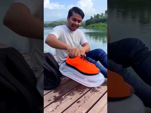 this Boy Invented Shoes to Walk on Water 😜😰